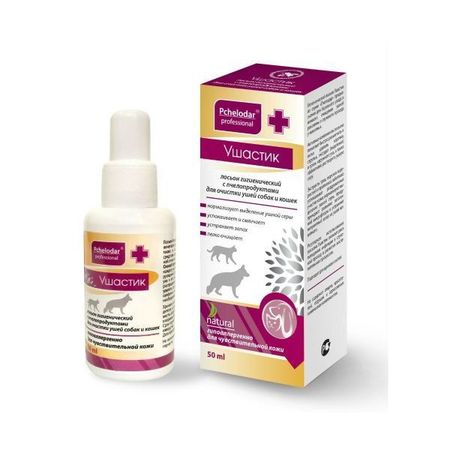 Ушастик лосьон гигиенический для очистки ушей собак и кошек 50мл