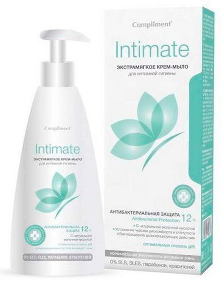 Крем-мыло экстрамягкое Intimate для интимной гигиены Compliment 250 мл
