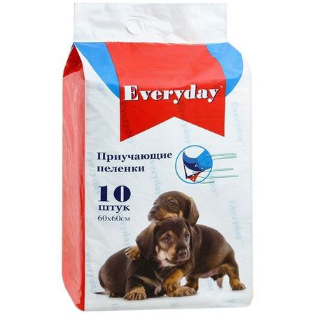 Пеленки для животных впитывающие гелевые Everyday 60х60см 10шт