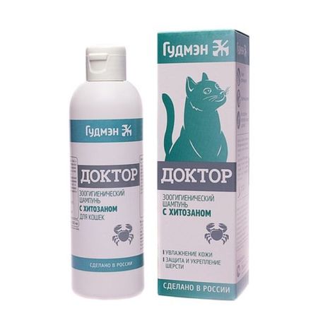 Шампунь для кошек с хитозаном Доктор Гудмэн 200мл