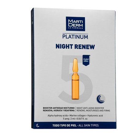 Сыворотка-уход за кожей восстанавливающая ночная Platinum Martiderm/Мартидерм амп. 2мл 5шт
