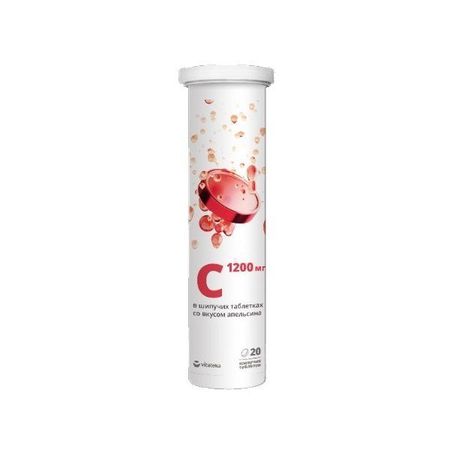 Витамин С 1200 апельсин Vitateka/Витатека таблетки шипучие 20шт
