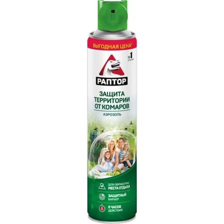 Аэрозоль от комаров для защиты территории Раптор 400мл