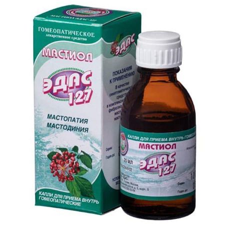 Эдас-127 Мастиол капли для приема внутрь гомеопатические 25мл