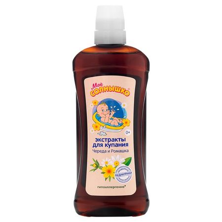 Средство жидкое для купания детей экстракты для ванн череда и ромашка с 0+ Мое Солнышко 475мл