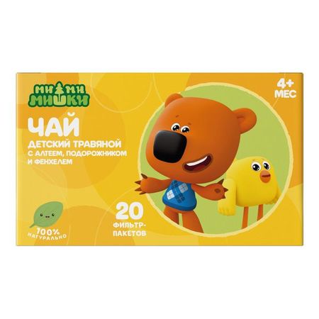 Чай детский травяной с алтеем без сахара с 4х мес. Профессор Травкин фильтр-пакеты 1,5г 20шт
