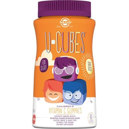 Ю-Кьюбс с витамином С для детей от 15 лет Solgar/Солгар пастилки мармеладные 2423,5мг 90шт