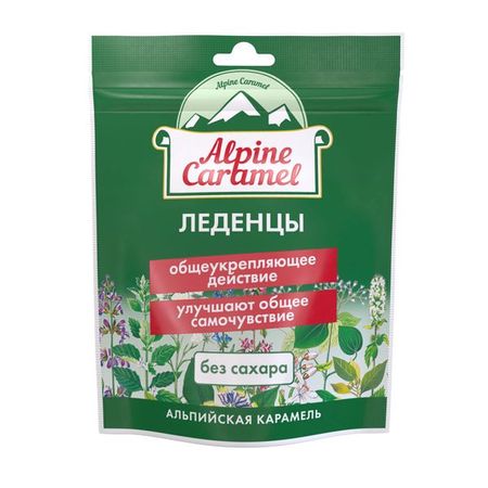 Альпийская карамель без сахара Alpine Caramel леденцы пак. 75г