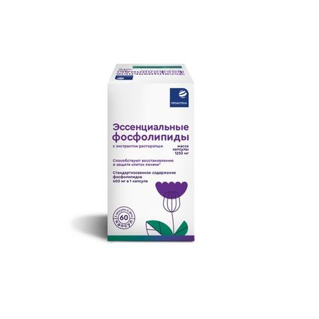 Эссенциальные фосфолипиды с экстрактом расторопши и витаминами группы В Проаптека капсулы 1250мг 60шт