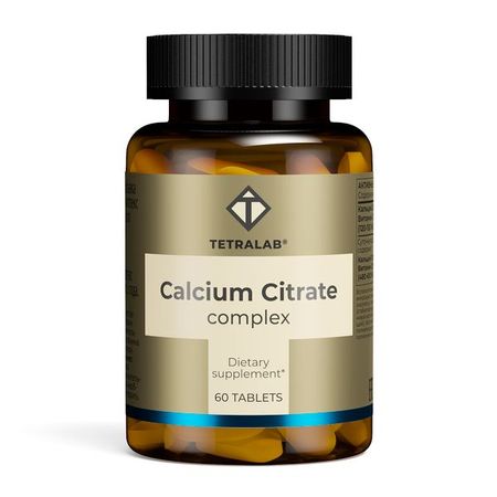 Кальция цитрат комплекс с витамином Д3 Tetralab/Тетралаб таблетки п/о 1630мг 60шт