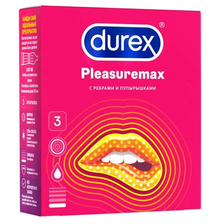 Презервативы с рельефными полосками и точечной структурой Pleasuremax Durex/Дюрекс 3шт кашпо с рельефными полосками керамика 8х8 12 07330 202306 110