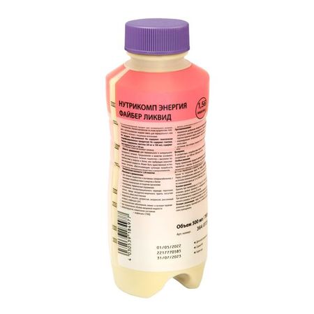Смесь жидкая для энтерального питания нейтральный вкус Nutricomp/Нутрикомп Энергия Файбер 500мл