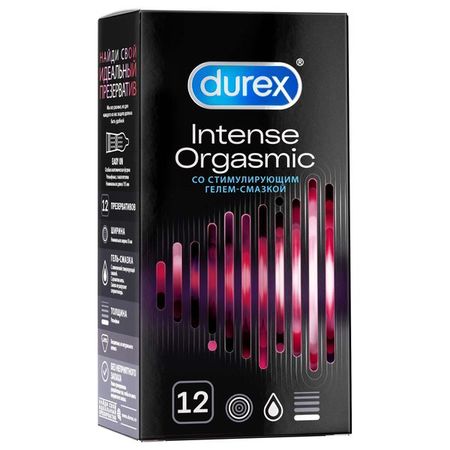 Презервативы рельефные Intense Orgasmic Durex/Дюрекс 12шт