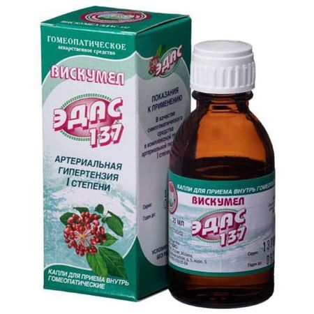 Эдас-137 Вискумел капли для приема внутрь гомеопатические 25мл