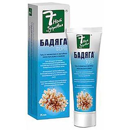 7 Нот здоровья Бадяга форте гель от синяков и пигментных пятен 75 мл