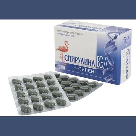 Спирулина ВЭЛ+селен таблетки 0,5г 120шт