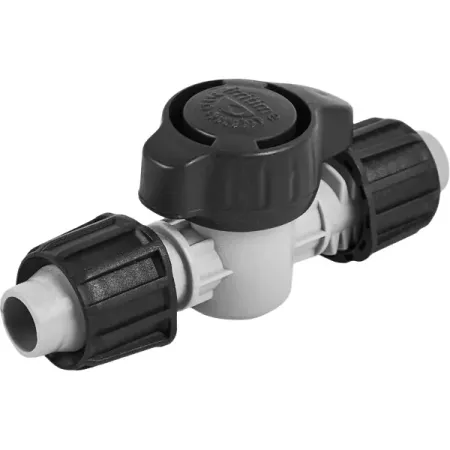 Кран компрессионный для ПНД трубки BOUTTE, 16 мм кольцо для крепления трубки