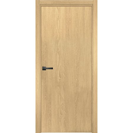 Дверь межкомнатная Ставерн 600х2000 мм ПВХ дуб мадейра янтарь глухая с замком