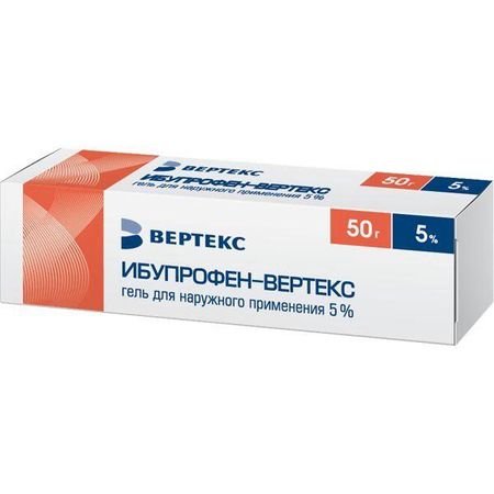 Ибупрофен-Верте гель для наружного применения 5% 50г