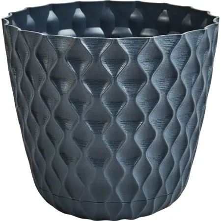Горшок для цветов Ingreen Wave ø17.5 см v2.5 л пластик цвет вулканический серый