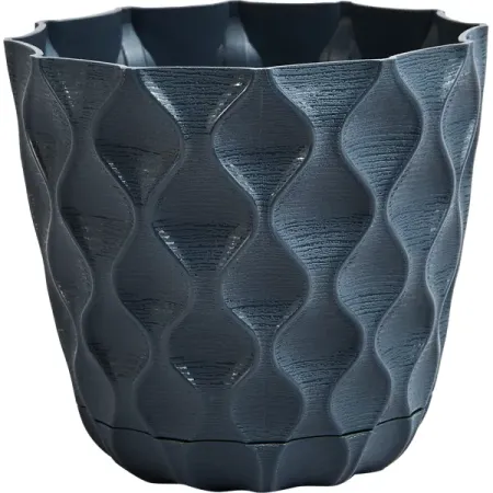 Горшок для цветов Ingreen Wave ø11.5 см v0.65 л пластик цвет вулканический серый