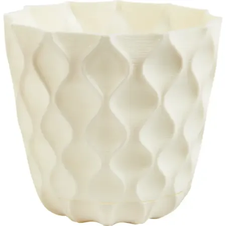 Горшок для цветов Ingreen Wave ø11.5 см v0.65 л пластик цвет белый жасмин