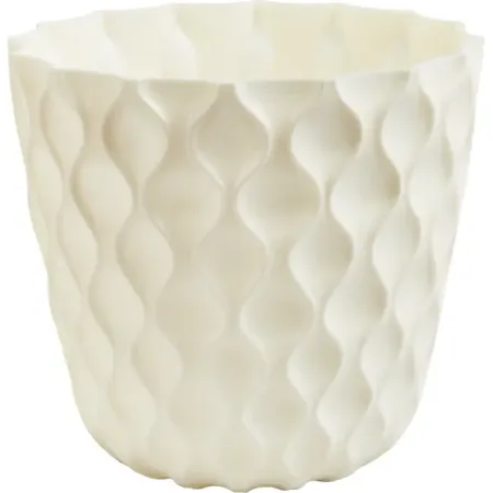 Горшок для цветов Ingreen Wave ø14.5 см v1.4 л пластик цвет белый жасмин