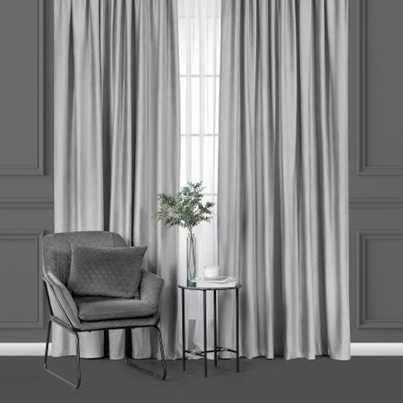 Штора Daily by Togas Хана серая 200х270 см 2 предмета