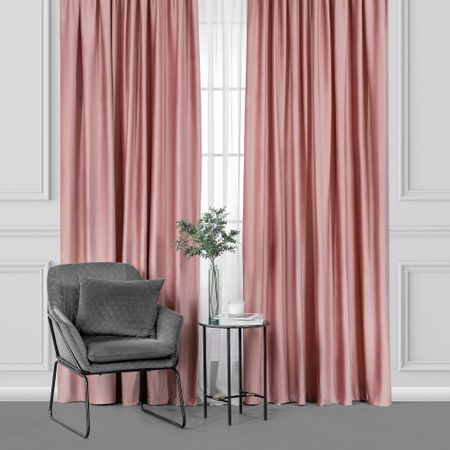 Штора Daily by Togas Хана розовая 200х270 см 2 предмета