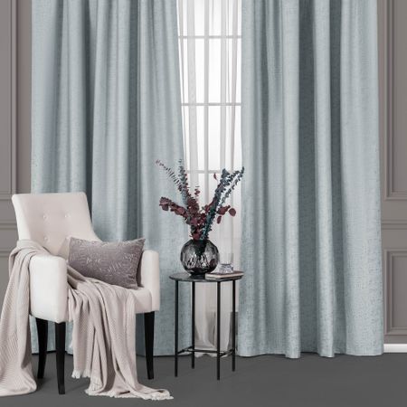 Штора Daily by Togas Кассель серо-зеленая 200х270 см 2 предмета