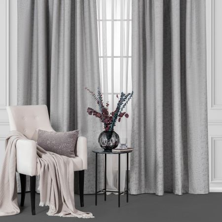Штора Daily by Togas  Кассель серая 200х270 см 2 предмета