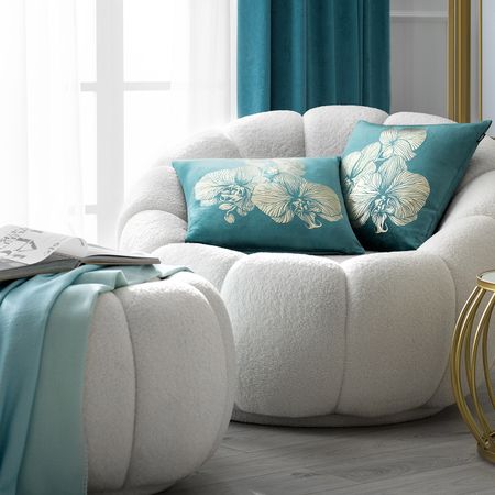 Подушка декоративная Togas Самоа темно-бирюзовая 45х45 см