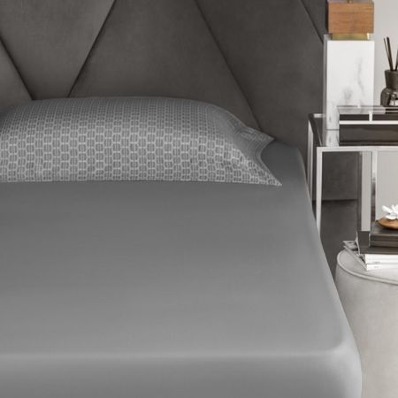 Простыня на резинке Togas Парти серый 160х200+30 см