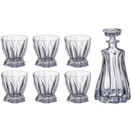 Набор для виски Aurum-Crystal s.r.o. Plantica штоф 0,75 л+6 стаканов