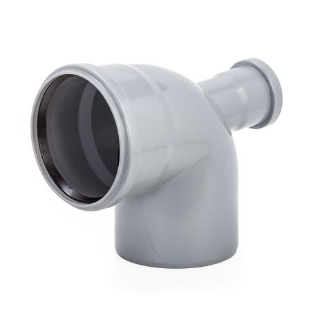 Отвод Lammin d110х50 мм 87,5° пластиковый с выходом d50 мм фронтальный для внутренней канализации (Lm35041050904)