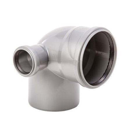 Отвод Lammin d110х50 мм 87,5° пластиковый с выходом d50 мм левый для внутренней канализации (Lm35041050902)