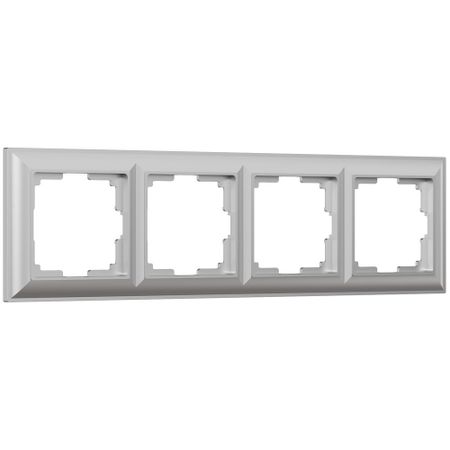 Рамка Werkel Fiore четырехместная серебряная (a051032)