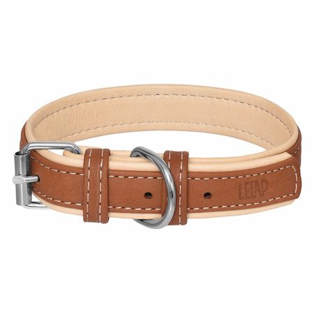 Ошейники, шлейки LeLap амуниция Ошейник Joli из натуральной кожи, ш. 15 мм, дл. 27-36см, коричневый (27-36 см)