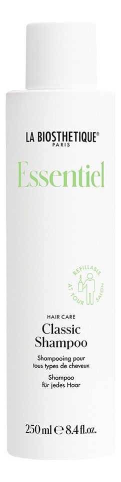 Нежный ухаживающий шампунь для волос Essentiel Classic Shampoo 250мл шампунь для волос освежающий и ухаживающий cosmia зеленый чай и огурец 500 мл