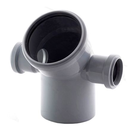 Отвод Lammin d110х50 мм 45° пластиковый с выходом d50 мм универсальный для внутренней канализации (Lm35041050452)