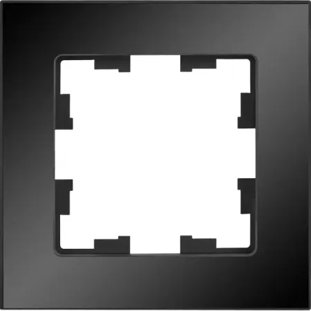 Рамка для розеток и выключателей IEK Brite 1 пост стекло цвет черный
