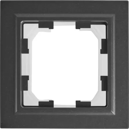 Рамка для розеток и выключателей IEK Brite 1 пост IP44 цвет черный