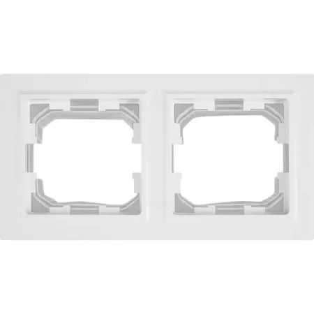 Рамка для розеток и выключателей IEK Brite 2 поста цвет белый