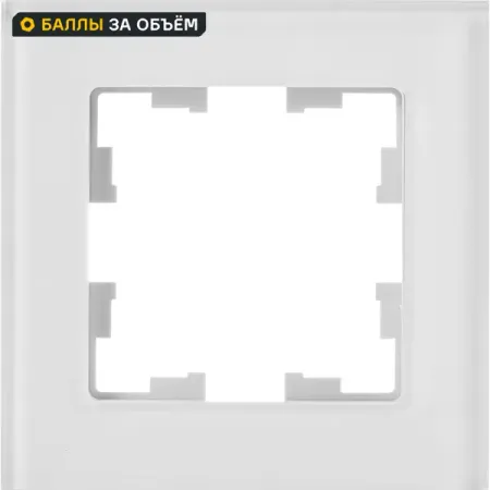 Рамка для розеток и выключателей IEK Brite 1 пост стекло цвет белый защитное стекло glass pro для samsung galaxy s21 fe ное рамка