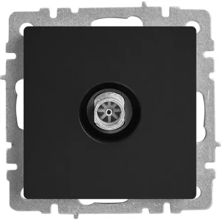 Розетка TV встраиваемая оконечная IEK Brite РТВ11-0-БрЧ цвет черный розетка телевизионная ne ad aras оконечная металлик мокка