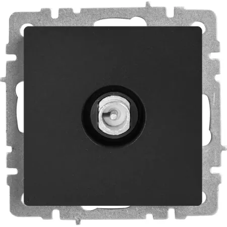 Розетка TV встраиваемая проходная IEK Brite РТВ10-0-БрЧ цвет черный розетка bseed для телевизора с стеклянной панелью