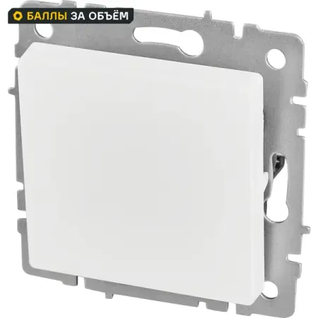 Выключатель проходной встраиваемый IEK Brite 1 клавиша цвет белый