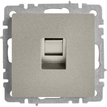 Компьютерная розетка встраиваемая IEK Brite РК10-БрС RJ45 UTP cat 5e цвет сталь водонепроницаемые разъемы rj45 cat8 5 шт