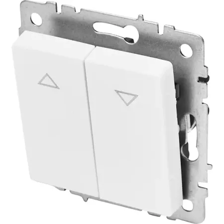 Выключатель встраиваемый IEK Brite 2 клавиши жалюзи цвет белый
