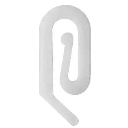 Крючок для штор 19 мм цвет белый 20 шт.